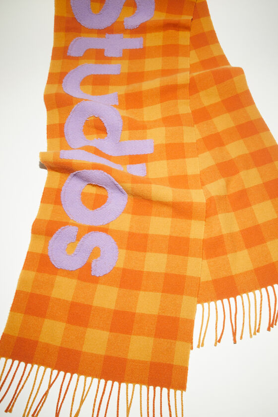 (image for) Excellent Check logo scarf